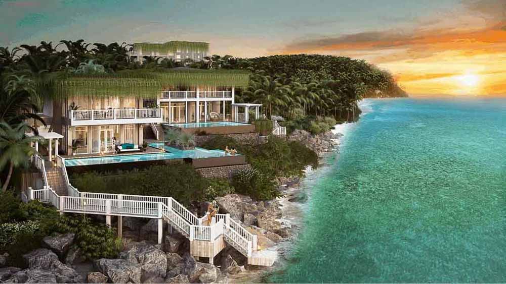 Phối cảnh Biệt thự bãi trào phân khu Nautical District đảo thiên đường Phú Quốc