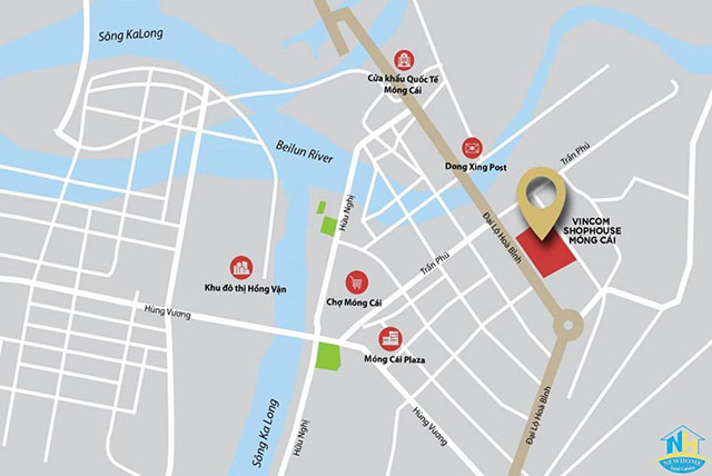 Vị trí Vinhomes Bắc Luân Móng Cái